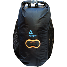 Aquapac Wet and Dry Backpack Black with Hot Orange Lashtab surround (788)