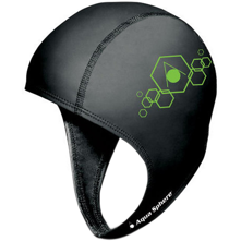 Aqua Sphere Aqua Speed Swim Cap with Chin Strap, Black