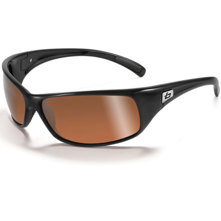 Bolle 11054 Recoil Shiny Black Frame, Polarized Inland Gold Sunglasses