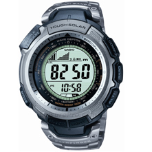 Casio PAW1300T-7V Silver Slim Atomic-Solar Pathfinder Titanium
