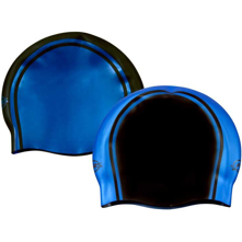 Finis Reversible Silicone Cap Racing Stripe, Black/Blue