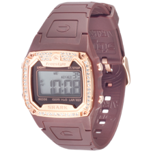 Shark by Freestyle Bling Watch, Chocolate with Crystal/Steel Top Ring