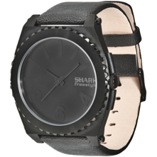 Shark By Freestyle Kraken Mens Watch, Black IP With Leather Band