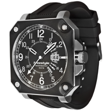 Trooper Watch, Black with Silicone Strap