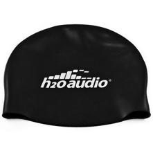 H2O Audio Silicone Swim Cap, Black