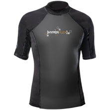 Hyperflex 1.5 mm 50/50 Short Sleeve Rash Guard Shirt, Black
