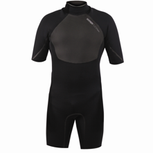 Hyperflex AMP 3 Series 2.5 mm Back Zipper Short Sleeve Shorty, Black