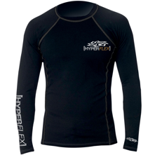 Hyperflex Polyolefin Long Sleeve Rash Guard, Black