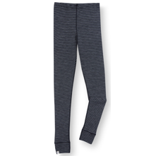 Ibex Woolies Stripe Wool Bottoms for Men - Black/Medium Heather Grey
