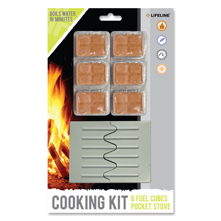 Lifeline Cooking Kit w/ Pocket Stove & Solid Fuel Cubes