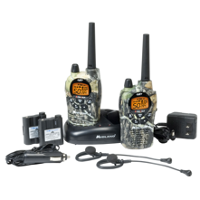 Midland GXT795VP4 Outfitters 42-Channel 36-Mile 2-Way GMRS Radios, Pair with 142Privacy Codes, Weather Scan, Weather Alert, Vibrate Alert, Black
