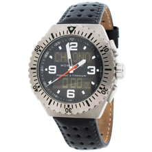 Momentum Format 4 Watch with Black Perforated Leather Band