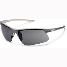 Suncloud Flyer Rimless Polarized Optics, Carbon Frame/Gray Lens