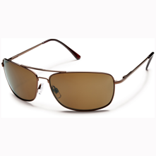 Suncloud Navigator Polarized Optics with Metal Alloys, Brown Frame/Brown Lens