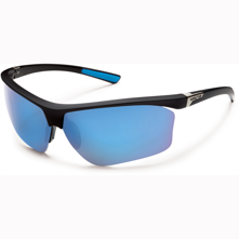 Suncloud Roadmap Rimless Polarized Optics, Matte Black Frame/Blue Mirror Lens