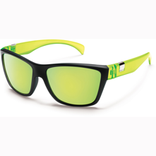 Suncloud Speedtrap Polarized Optics, Matte Black Yellow Frame/Yellow Mirror Lens