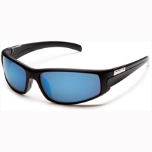 Suncloud Swagger Polarized Optics, Matte Black Frame/Blue Mirror Lens