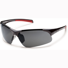 Suncloud Traverse Rimless Polarized Optics, Black Frame/Gray Lens