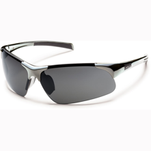 Suncloud Traverse Rimless Polarized Optics, Chrome Frame/Gray Lens