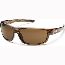 Suncloud Voucher Polarized Optics, Brown Stripe Frame/Brown Lens
