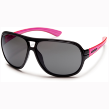 Suncloud Wingman Polarized Optics, Black-Neon Pink Frame/Gray Lens