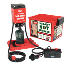 Zodi Hot Tap Hot Shower with Hard Case, 6 volt pump, Piezo ignition
