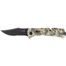 SOG Trident 1/2 Serrated Black TiNi Blade with Digi Camo Folding Knife TF-10
