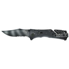SOG Trident 1/2 Serrated TigerStripe Blade Folding Knife TF-3