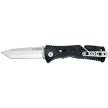 SOG Trident Tanto Folding Knife Tanto Straight Edge Satin Polish Blade TF-6