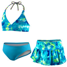Speedo Kids Electric Hibiscus Halter Skirt Set-3-Piece Blue