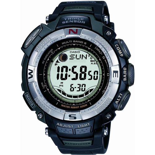 Casio PAW1500-1V Multi-Band 5 Atomic Solar Pathfinder Watch with Resin Band