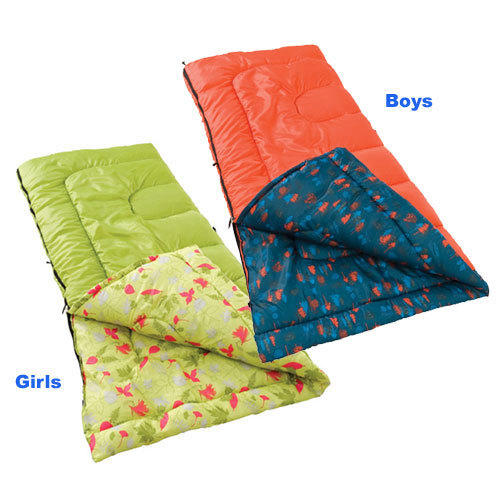 Coleman Lights Out 50F Synthetic Rectangular Sleeping Bag for Kids