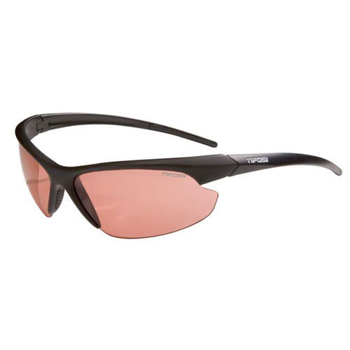 Tifosi Forza Full-Coverage Sunglasses with High Speed Red Fototec Lens - Matte Black Frame