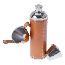 GSI Glacier Stainless Leather Wrapped Flask