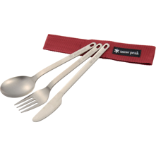 Snow Peak Titanium Fork, Spoon & Knife Set