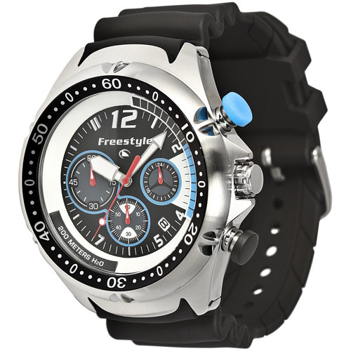 Freestyle Hammerhead Chrono Xl Watch, Stainless, Black/blue Vootz