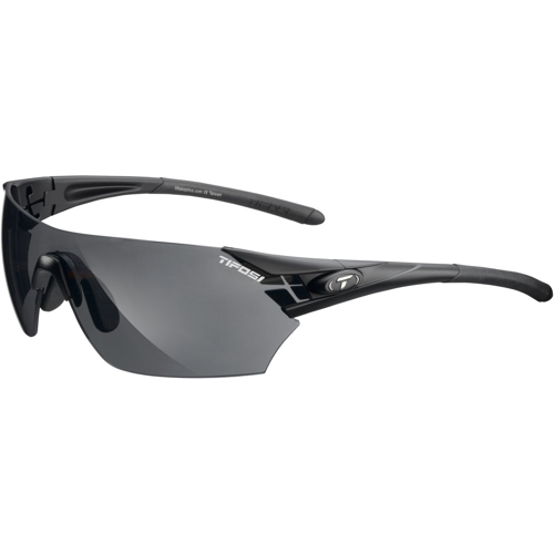 Tifosi Podium Interchangeable Sunglasses Matte Black - Smoke/AC Red/Clear Lenses