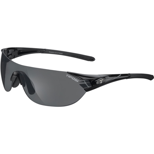 Tifosi Podium S Interchangeable Sunglasses Gloss Black - Smoke/AC Red/Clear Lenses