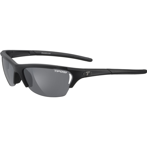 Tifosi Radius Interchangeable Sunglasses Matte Black - Smoke/AC Red/Clear Lenses