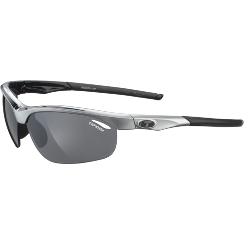 Tifosi Veloce Interchangeable Sunglasses with Race Black Frame and Smoke/AC Red/Clear Lenses