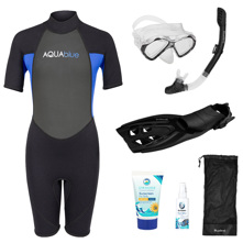 Blue Reef Aqua Blue Boy's Shor Picture