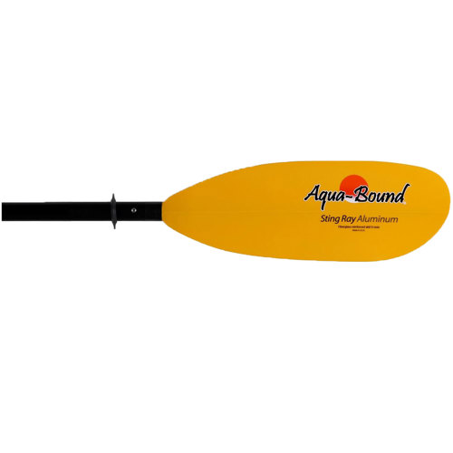 Aqua Bound StingRay Yellow FG Blade/Aluminum Shaft 4 piece Kayak Paddle