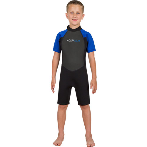 Aqua Blue 3mm Boy's Springsuit Wetsuit 2