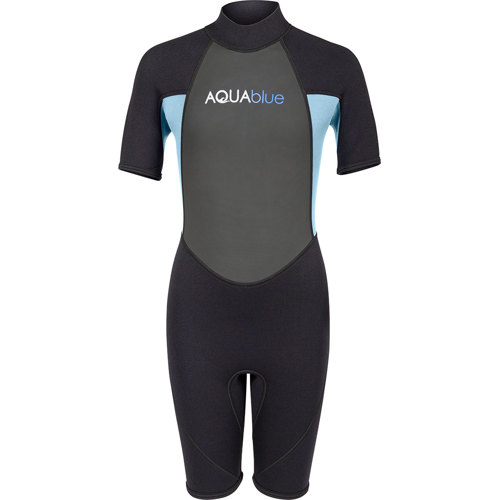 Aqua Blue 3mm Girl's Springsuit Wetsuit 14
