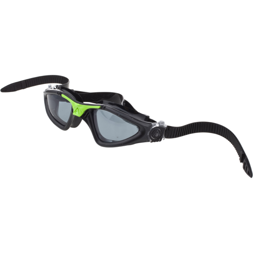 Aqua Sphere Kayenne Men's Swim Goggles with Smoke Lens,Black Frame/Green Accents
