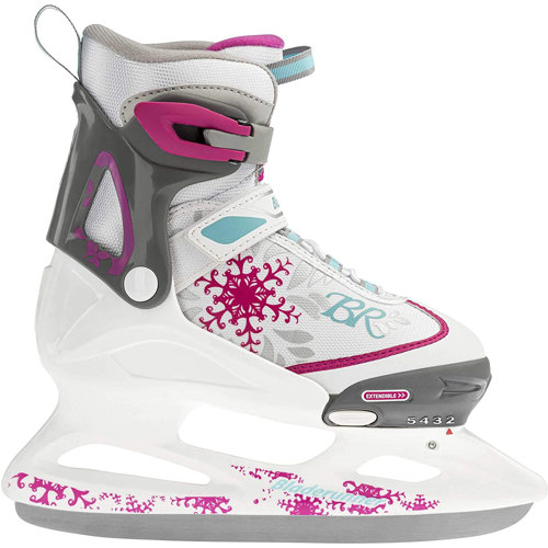 Bladerunner Ice by Rollerblade Micro Ice Girl's Adjustable Ice Skates 5-8 White/Pink