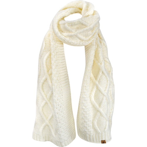 Bearpaw Twisted Cable Knit Scarf