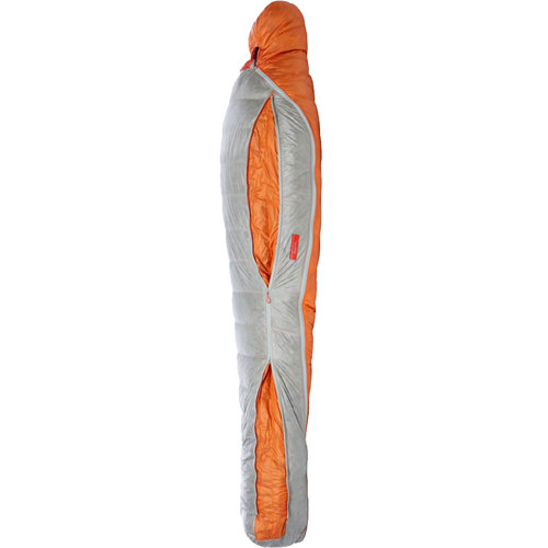 Big Agnes Torchlight UL 20 (850 DT) Sleeping Bag, Regular Left Zip -Orange/Gray