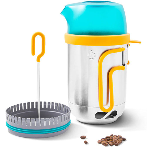 BioLite CampStove Kettle Pot Coffee Set, Pot & Press, Stainless Steel