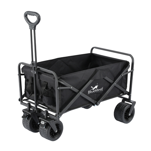 Blue Reef Heavy-Duty Folding Beach Cart (Black)